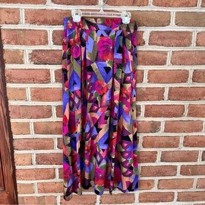 Colorful summer weight maxi skirt vintage. size: small